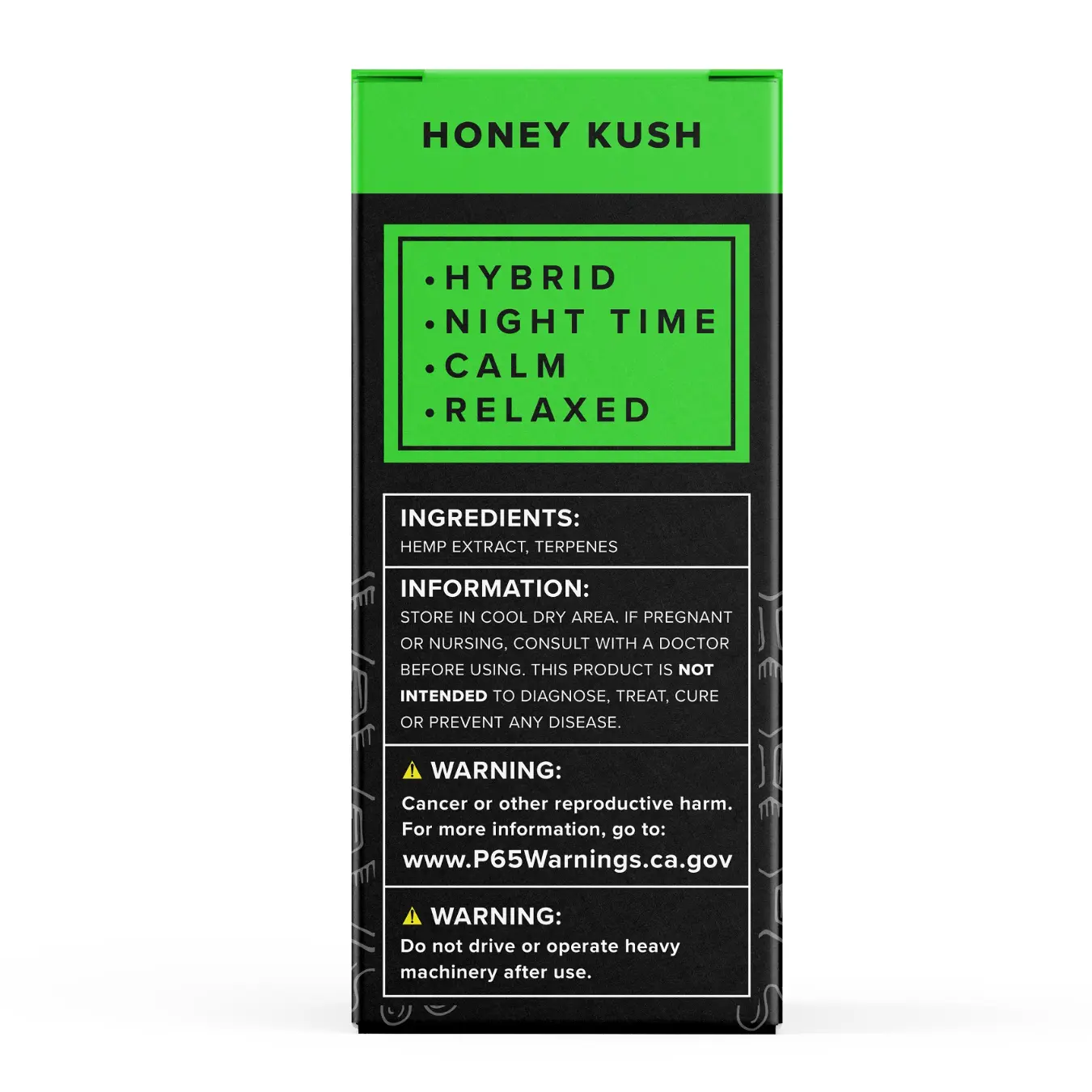 honey kush_disposable back